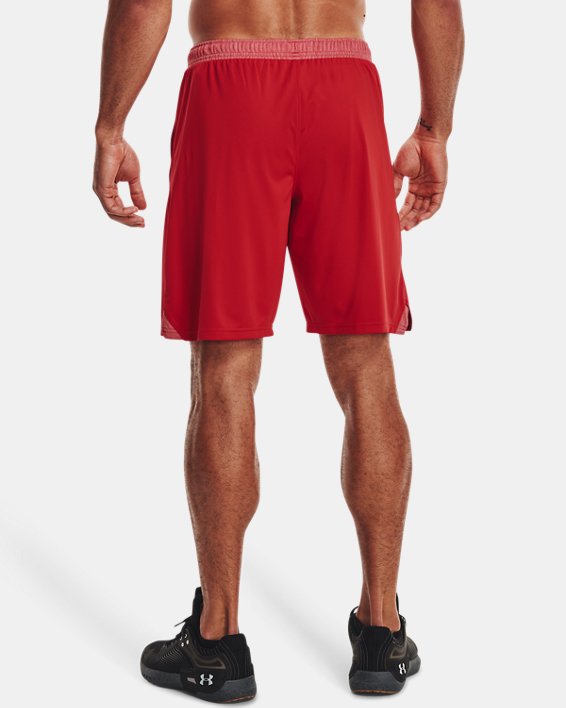 Men's UA Locker 9" Pocketed Shorts, Red, pdpMainDesktop image number 1